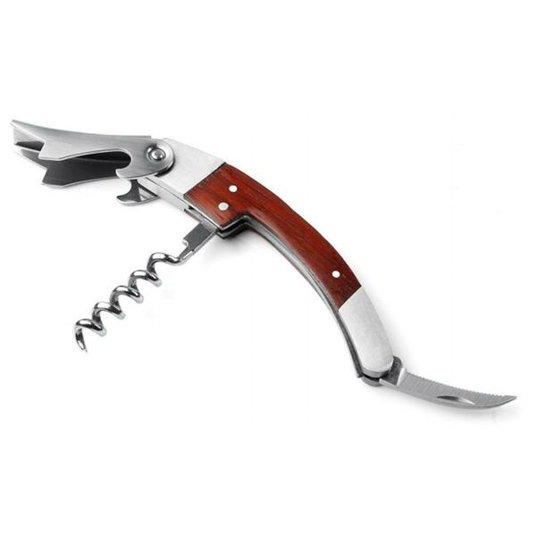 Bakebetter Tassin Stainless Steel with Wood Grain Handle Corkscrew BA140869